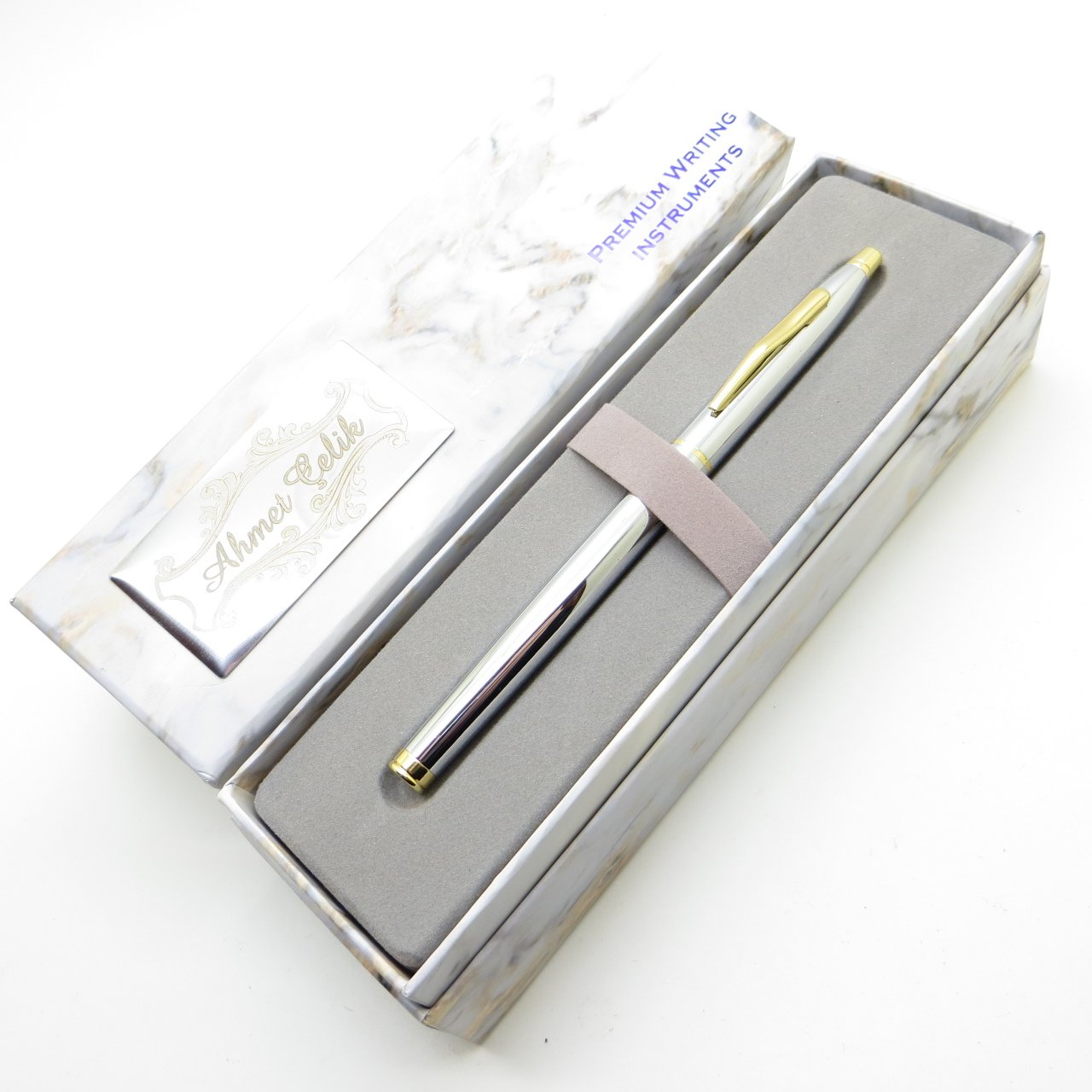 날개 대리석 R62 골드 크롬 롤러 펜, 특수 펜, 선물용 펜